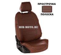 Чехлы на Хонда CR-V 3-выпуск 2006-2012 год, цвет темно коричневый с темно коричневым